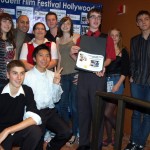 Robin Saban with student filmmkaers at the International Student Film Festival Hollywood
